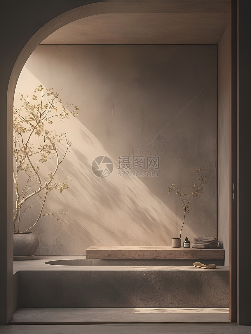 宁静的浴室设计图片