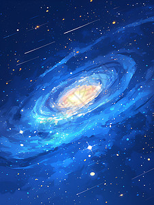 宇宙旋涡中的星星背景图片