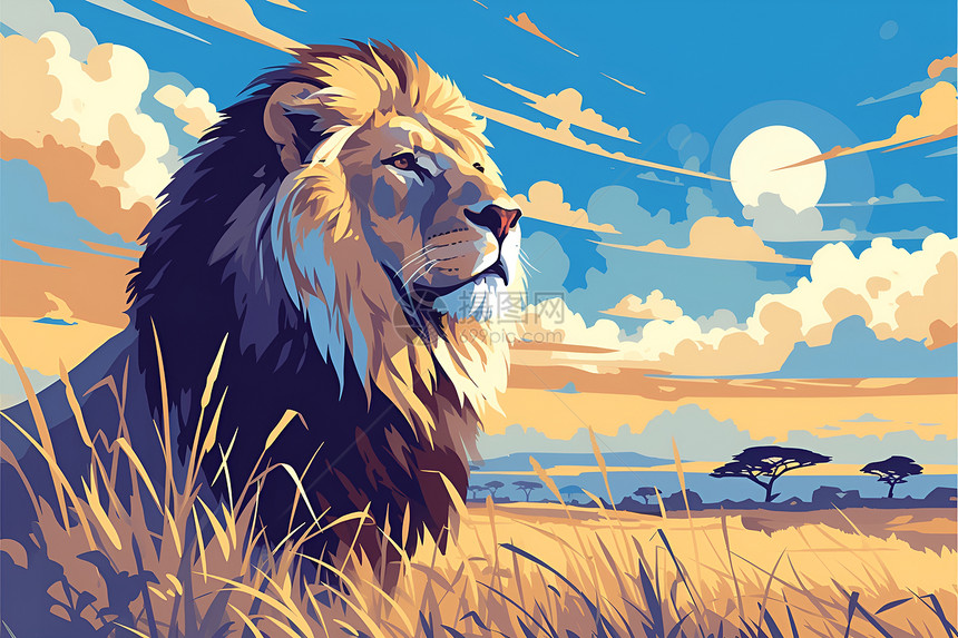 草原之王狮子图片