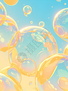 阳光下的透明泡泡背景图片