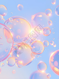 奇幻色彩的泡泡背景图片