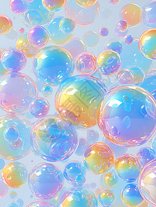 彩虹般的泡泡背景图片