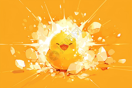 快乐的黄色小鸡高清图片