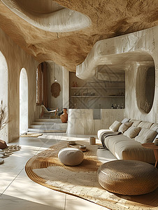 几何条纹沙发现代与传统相融合的空间设计图片