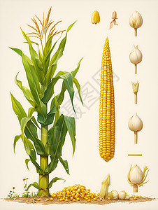 玉米成长的阶段高清图片