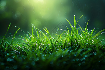 草地露水清晨草地的露珠背景