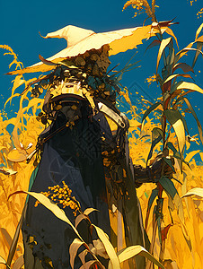田野成熟的玉米背景图片