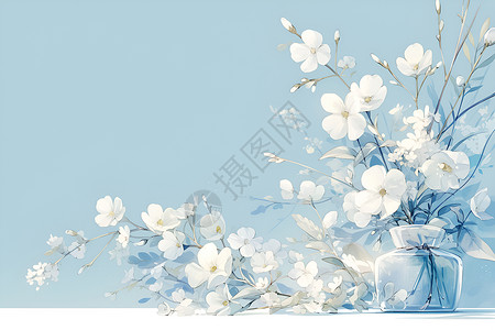 花瓶里的花朵背景图片