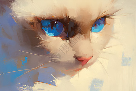 蓝眼睛的猫咪背景图片