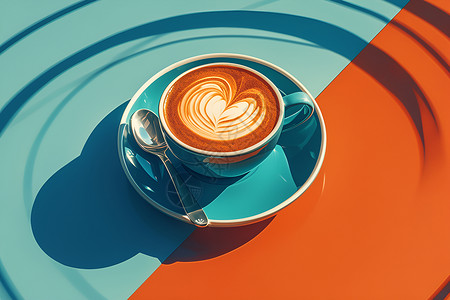 咖啡饮品宣传单一杯咖啡饮品插画
