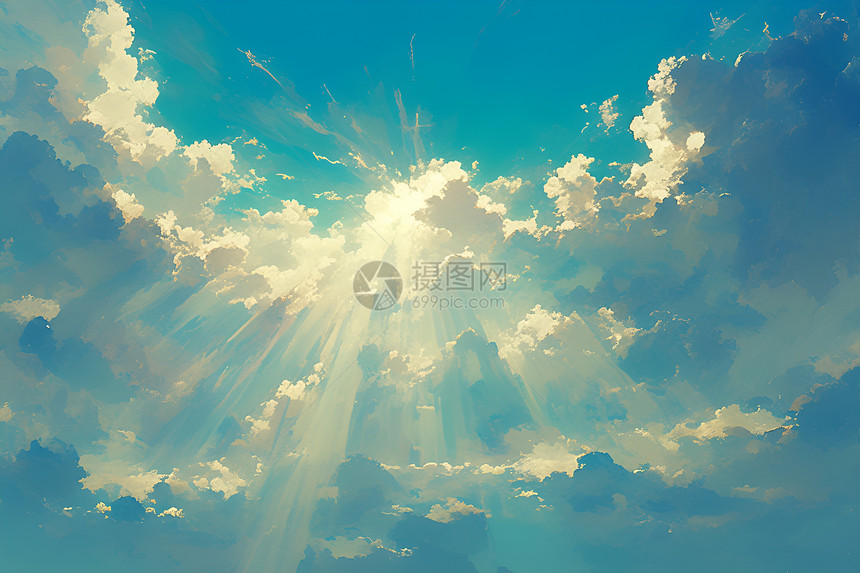 云间的光影图片