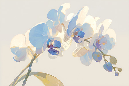 柔和色调的清雅的兰花背景图片