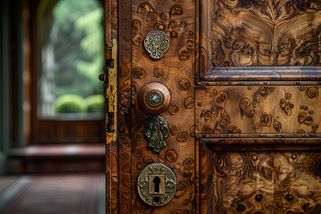 锁背景木门与锁的设计背景