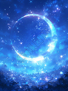 月夜的星空背景图片