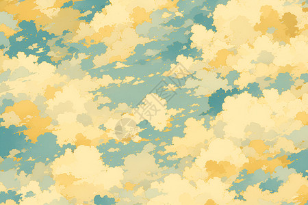 创意云朵插画漫天的云朵背景
