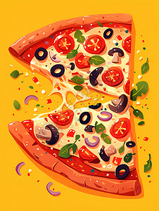 番茄味披萨背景图片