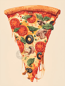 美味香脆的披萨背景图片
