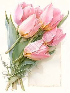 一束郁金香花束背景图片