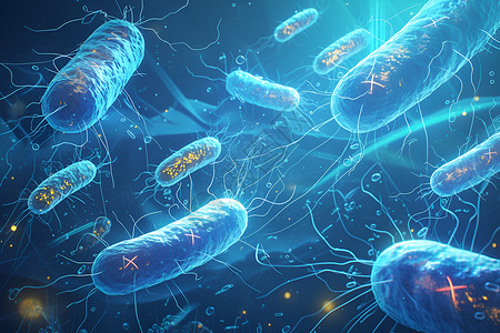 细胞新陈代谢微观世界中的细胞生物插画