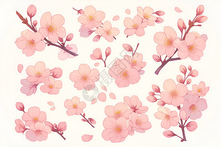 矢量樱花图标高清图片