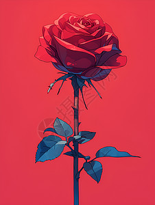 鲜红的玫瑰花背景图片