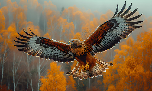展翅飞翔的老鹰高清图片