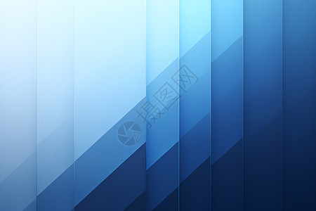 几何叠加科技感蓝色方块的拼贴插画