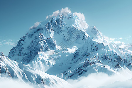 高耸的雪山背景图片