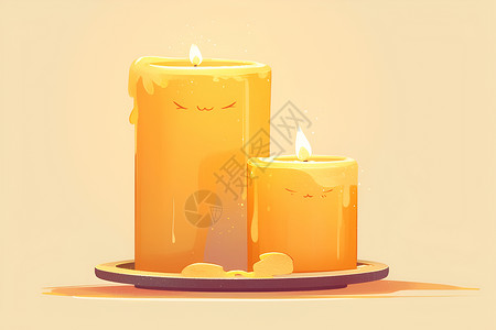 黄色的蜡烛背景图片