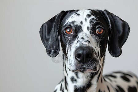 黑白狗素材大丹犬的正面肖像背景