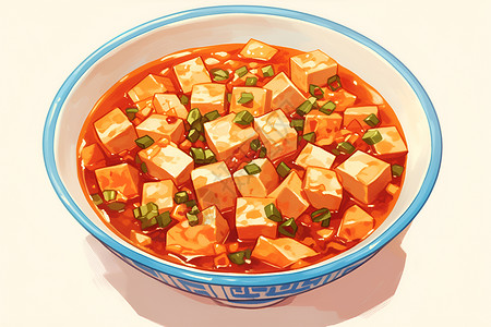 可口美味的麻婆豆腐背景图片