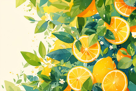 可口的柠檬水果背景图片
