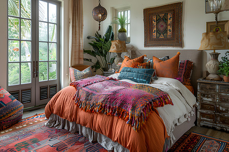 美式床美式乡村卧室设计图片