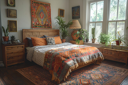 美式床美式乡村风格卧室设计图片