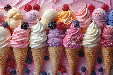 冰淇淋甜筒甜筒冰淇淋背景