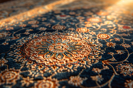 温馨场面图案绚丽花纹的地毯背景