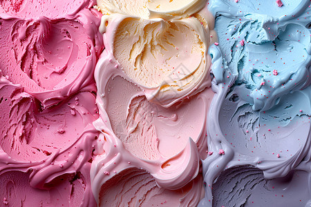 夏天布丁冰淇淋美味多彩的冰淇淋背景