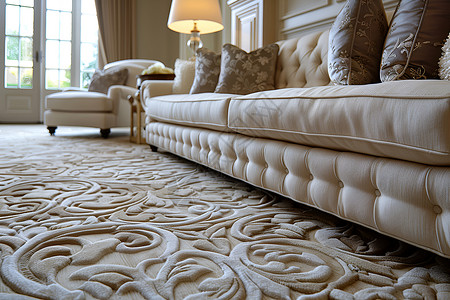 花纹地毯客厅的地毯设计图片