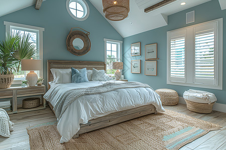 风字大素材原木风的卧室设计图片