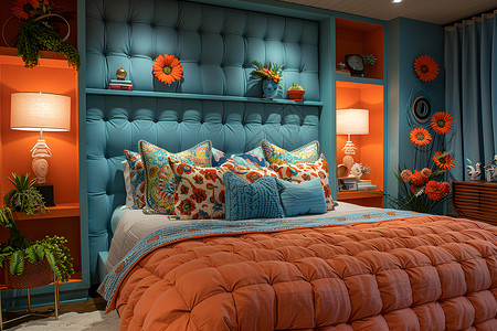 色彩大胆的卧室装修设计图片