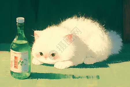 慵懒猫咪慵懒的猫咪插画