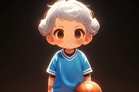 卡通打篮球的人物老奶奶打篮球插画