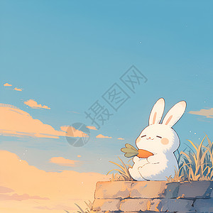 可爱小兔可爱的卡通小兔插画