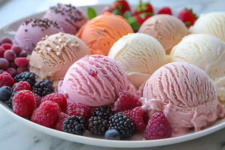 蔓越莓冰淇淋浆果甜蜜盛宴背景