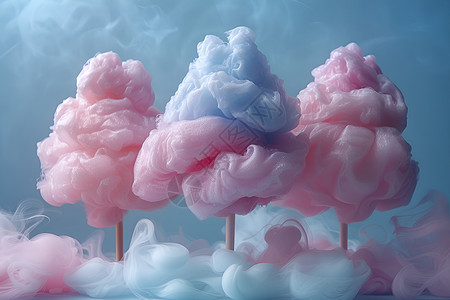 棉花糖零食糖果的梦幻乐园设计图片