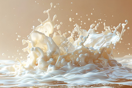牛奶泼溅液体飞溅的牛奶设计图片