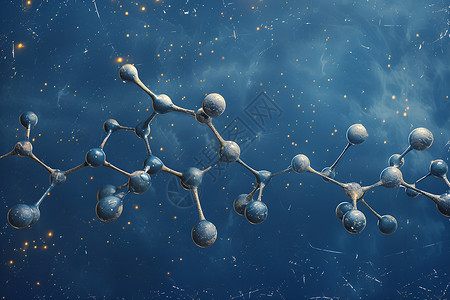 生物分子结构神奇分子结构插画