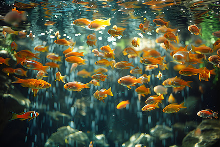 鱼儿素材水族馆中的鱼儿背景