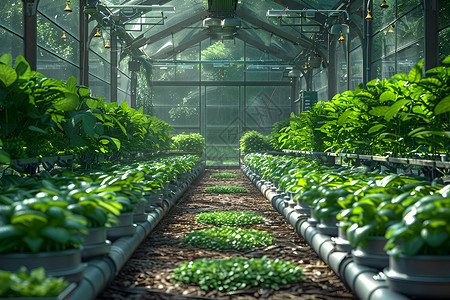 放牧温室温室大棚蔬菜背景