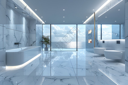 豪华大理石浴室背景图片